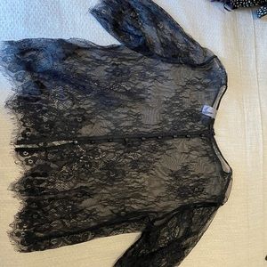 H&M black lace top